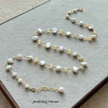 Load image into Gallery viewer, Ethiopian opal and pearl necklace