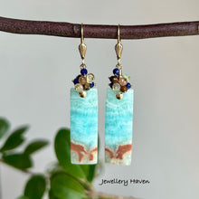 Load image into Gallery viewer, Rectangular Aragonite earrings