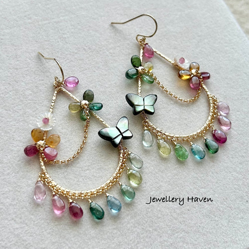 Tourmaline chandelier earrings #2
