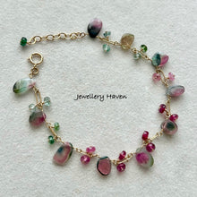 Laden Sie das Bild in den Galerie-Viewer, Reserved for E … Watermelon tourmaline bracelet