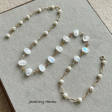Load image into Gallery viewer, Moonstone and Pearl necklace