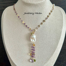 Laden Sie das Bild in den Galerie-Viewer, Summer wisteria baroque pearl necklace
