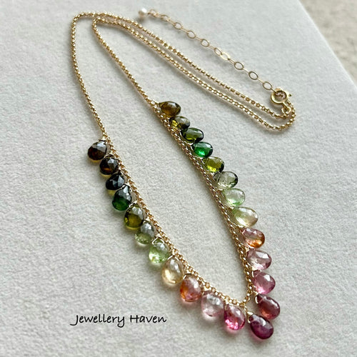 Ombre Tourmaline necklace