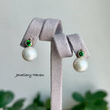 Load image into Gallery viewer, Pearl and tourmaline cascade earrings