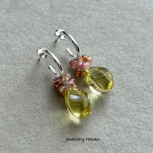 Charger l'image dans la galerie, Lemon quartz earrings (925 silver)