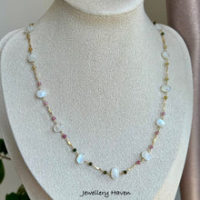 Load image into Gallery viewer, Moonstone and tourmaline necklace
