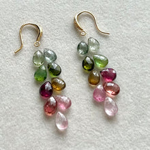 Load image into Gallery viewer, Pre order - Tourmaline cascade earrings