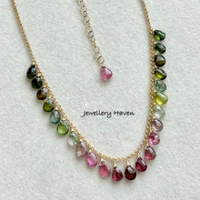 Laden Sie das Bild in den Galerie-Viewer, Ombre hue Tourmaline necklace