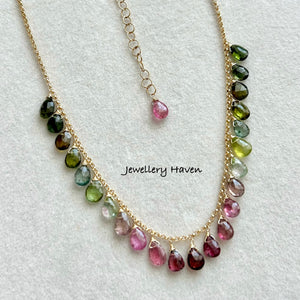 Ombre hue Tourmaline necklace