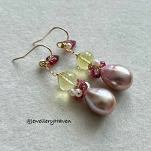 画像をギャラリービューアに読み込む, Pastel pink Edison pearl earrings