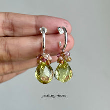 Charger l'image dans la galerie, Lemon quartz earrings (925 silver)