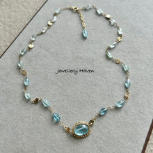 Load image into Gallery viewer, Blue topaz and aquamarine necklace