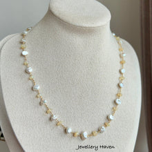 Load image into Gallery viewer, Ethiopian opal and pearl necklace