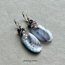 Laden Sie das Bild in den Galerie-Viewer, Dendritic opal earrings (925 silver)