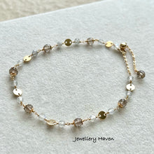 Carica l&#39;immagine nel visualizzatore di Gallery, Smokey quartz and labradorite bracelet