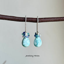 Laden Sie das Bild in den Galerie-Viewer, Larimar earrings (925 silver)