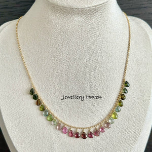 Ombre hue Tourmaline necklace