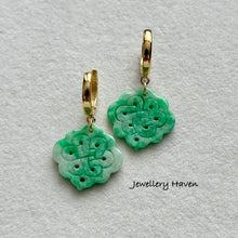 Carica l&#39;immagine nel visualizzatore di Gallery, Certified apple green Type A Jadeite earrings