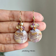 Load image into Gallery viewer, Purple agate earrings