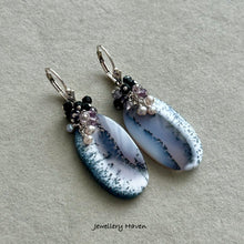 Laden Sie das Bild in den Galerie-Viewer, Dendritic opal earrings (925 silver)