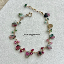 Load image into Gallery viewer, Reserved for E … Watermelon tourmaline bracelet