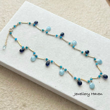 Load image into Gallery viewer, Aquamarine and iolite necklace