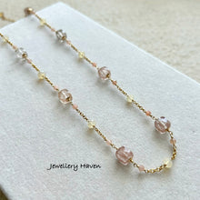 Load image into Gallery viewer, Copper rutilated quartz cube necklace