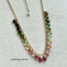 Laden Sie das Bild in den Galerie-Viewer, Ombre Tourmaline necklace