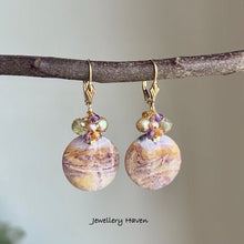Load image into Gallery viewer, Purple agate earrings