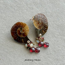 Load image into Gallery viewer, Ammonite stud earrings