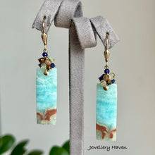 Load image into Gallery viewer, Rectangular Aragonite earrings