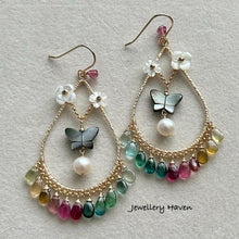 Load image into Gallery viewer, Tourmaline chandelier earrings #3