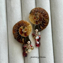 Load image into Gallery viewer, Ammonite stud earrings