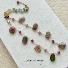 Cargar imagen en el visor de la galería, Watermelon tourmaline necklace