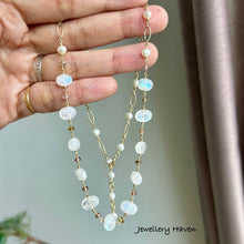 Load image into Gallery viewer, Moonstone and Pearl necklace