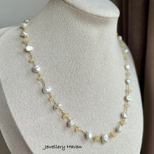 Load image into Gallery viewer, Ethiopian opal and pearl necklace