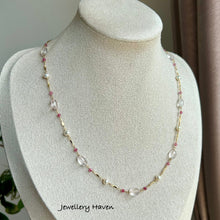 Load image into Gallery viewer, Rose Quartz, pink tourmaline and pearl necklace