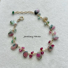 Load image into Gallery viewer, Reserved for E … Watermelon tourmaline bracelet