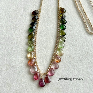 Ombre Tourmaline necklace