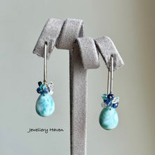 Laden Sie das Bild in den Galerie-Viewer, Larimar earrings (925 silver)