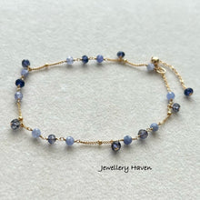 Load image into Gallery viewer, Tanzanite and iolite bracelet