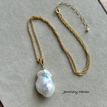 Load image into Gallery viewer, AAA blue overtone Baroque Pearl necklace