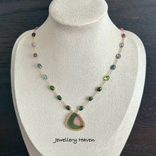 Load image into Gallery viewer, Watermelon tourmaline necklace