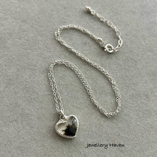 Load image into Gallery viewer, Dendritic agate quartz doublet heart pendant necklace 925 silver