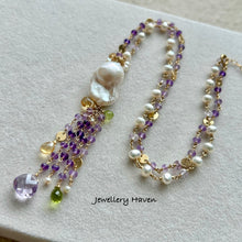 Load image into Gallery viewer, Summer wisteria baroque pearl necklace