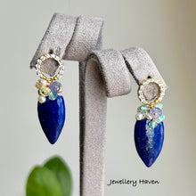 Load image into Gallery viewer, RESERVED for Kiran ... Afghan blue Lapis lazuli earrings