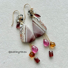 Load image into Gallery viewer, Crazy lace agate earrings