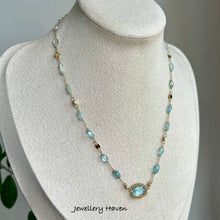 Load image into Gallery viewer, Blue topaz and aquamarine necklace