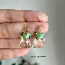 Load image into Gallery viewer, Green amethyst earrings