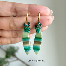 Laden Sie das Bild in den Galerie-Viewer, Reserved for J … Petrified opalized wood earrings